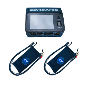 Corsatec Dual Pro charger AC/DC - EU + 2 x PK5 Cable - CORSATEC
