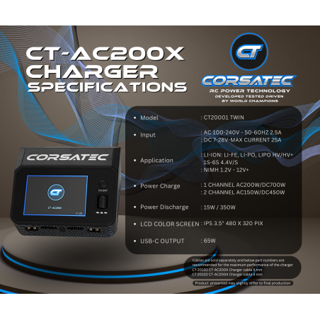 Corsatec Dual Pro charger AC/DC - US - CORSATEC - CT20002